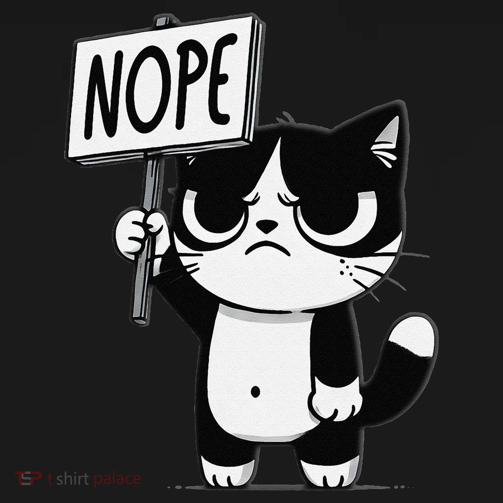 Funny Cat Nope Grumpy Face Cat Sarcastic Mom Dad Doggie Tank