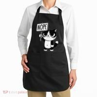 Funny Cat Nope Grumpy Face Cat Sarcastic Mom Dad Apron thumb 2
