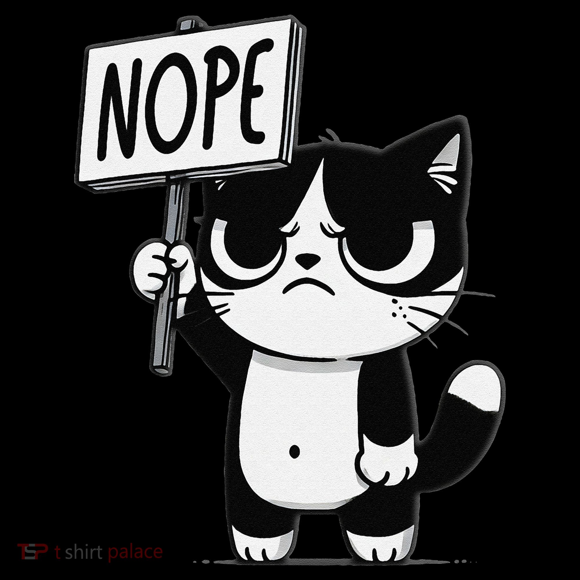 Funny Cat Nope Grumpy Face Cat Sarcastic Mom Dad Coffee Mug