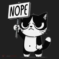 Funny Cat Nope Grumpy Face Cat Sarcastic Mom Dad Hat thumb 2