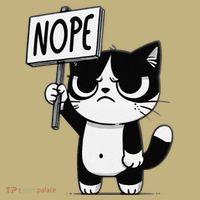 Funny Cat Nope Grumpy Face Cat Sarcastic Mom Dad Long Sleeve Shirt thumb 2