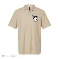 Funny Cat Nope Grumpy Face Cat Sarcastic Mom Dad Polo thumb 0