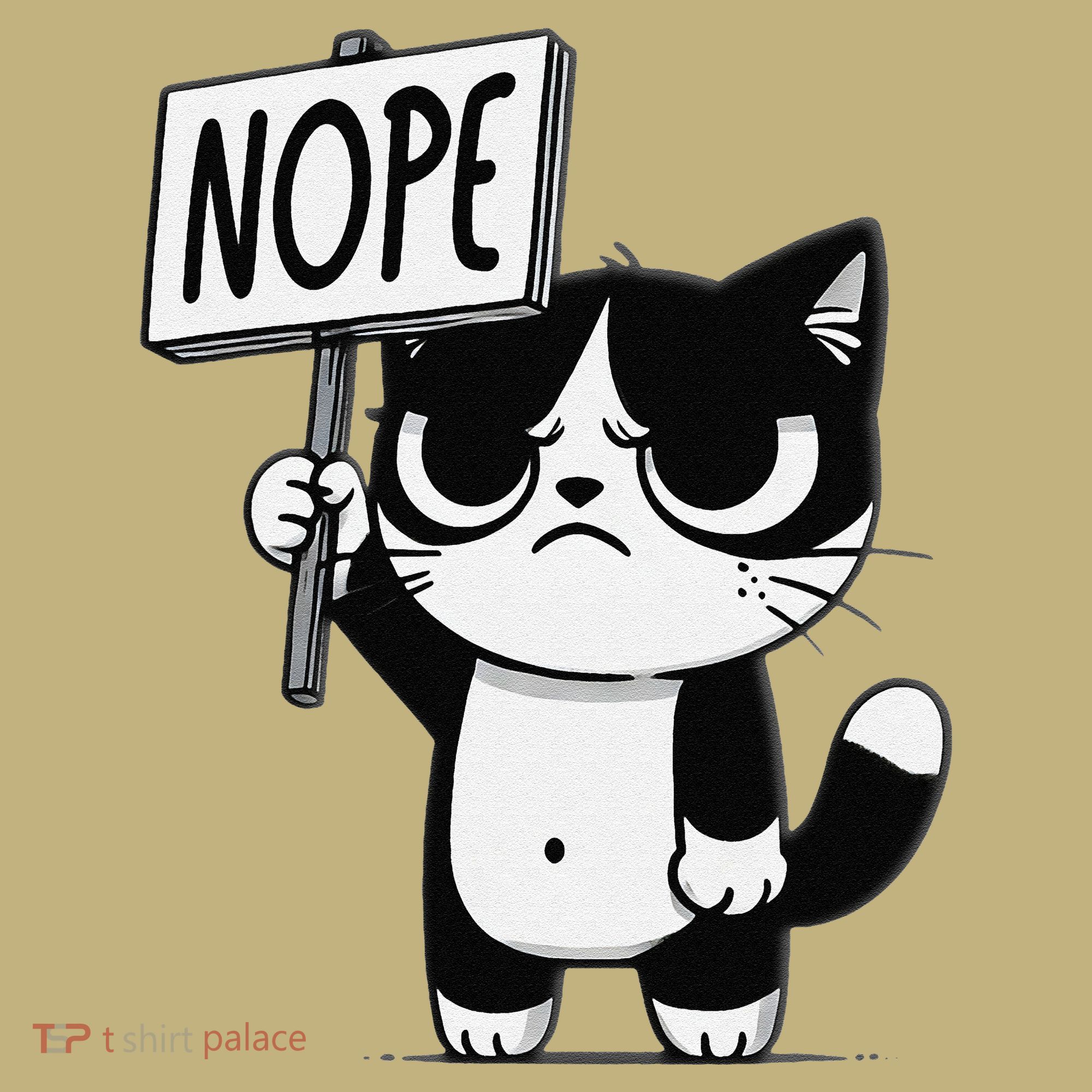 Funny Cat Nope Grumpy Face Cat Sarcastic Mom Dad Mousepad