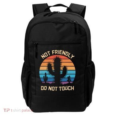 Funny Cactus Not Friendly Do Not Touch Vintage Prickly Backpack