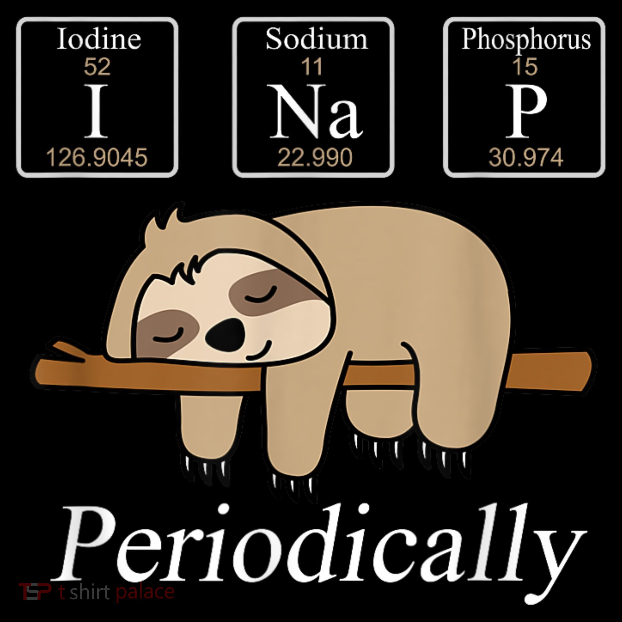Funny Chemistry Nerdy Lazy Sloth I Nap Periodically Coffee Mug