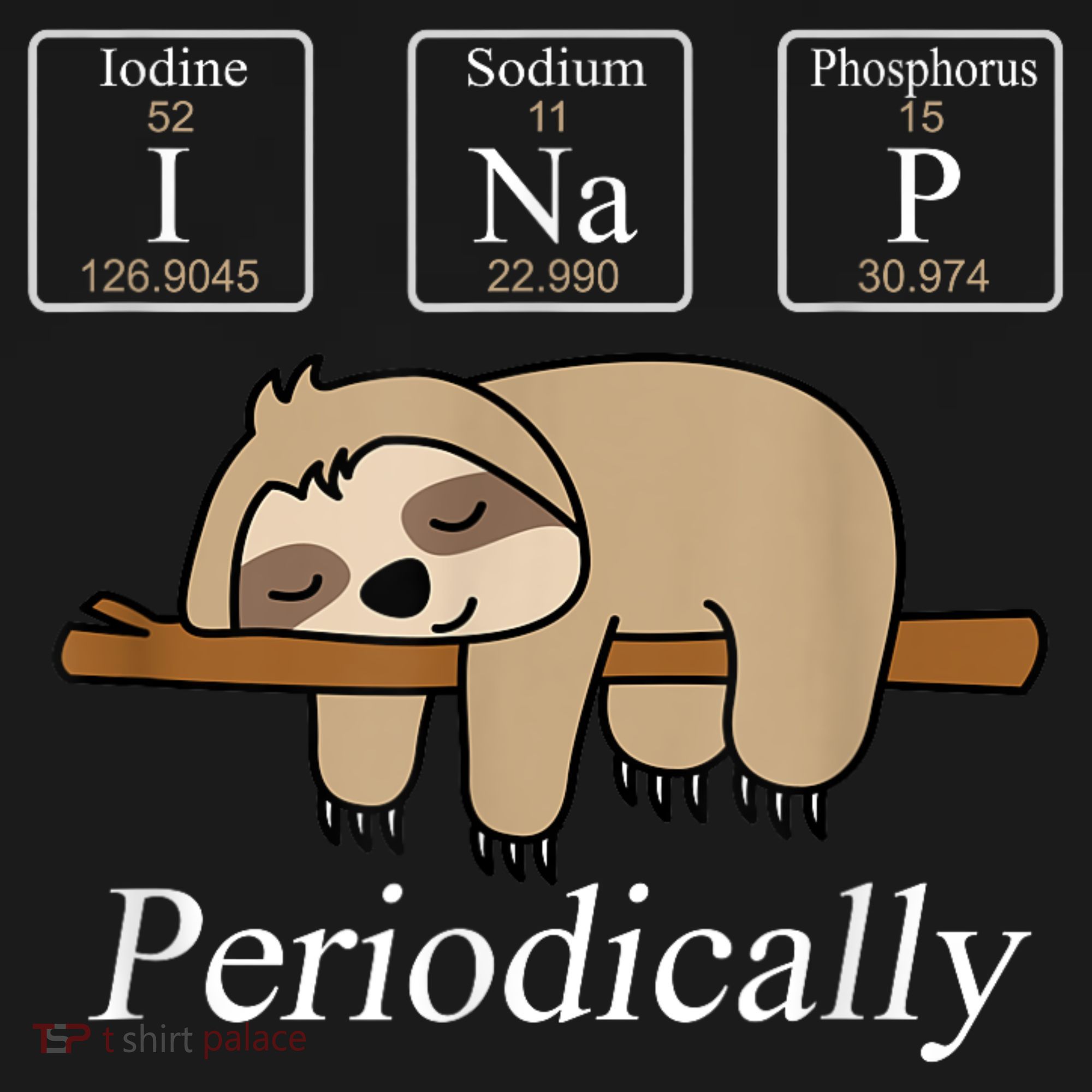 Funny Chemistry Nerdy Lazy Sloth I Nap Periodically Women's Hoodie