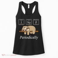 Funny Chemistry Nerdy Lazy Sloth I Nap Periodically Women's Tank Top thumb 0