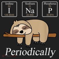 Funny Chemistry Nerdy Lazy Sloth I Nap Periodically Hat thumb 2
