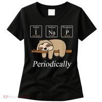 Funny Chemistry Nerdy Lazy Sloth I Nap Periodically Women's T-Shirt thumb 0