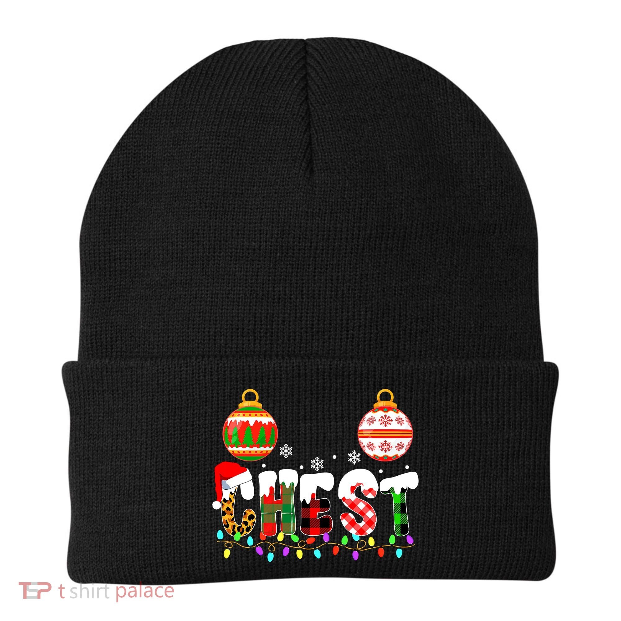 Funny Chest Nuts Couples Christmas Chestnuts Adult Matching Beanie