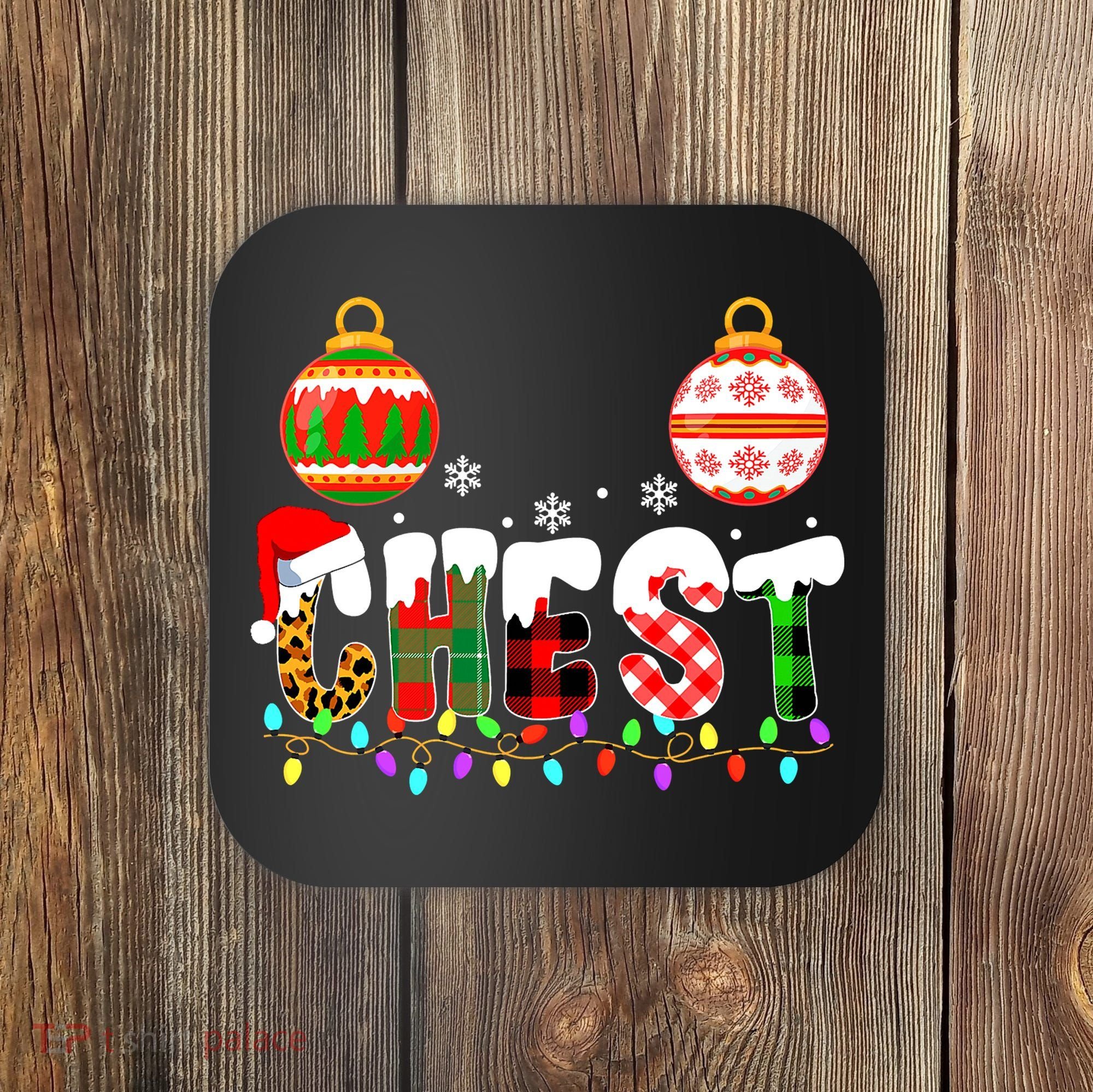 Funny Chest Nuts Couples Christmas Chestnuts Adult Matching Coaster