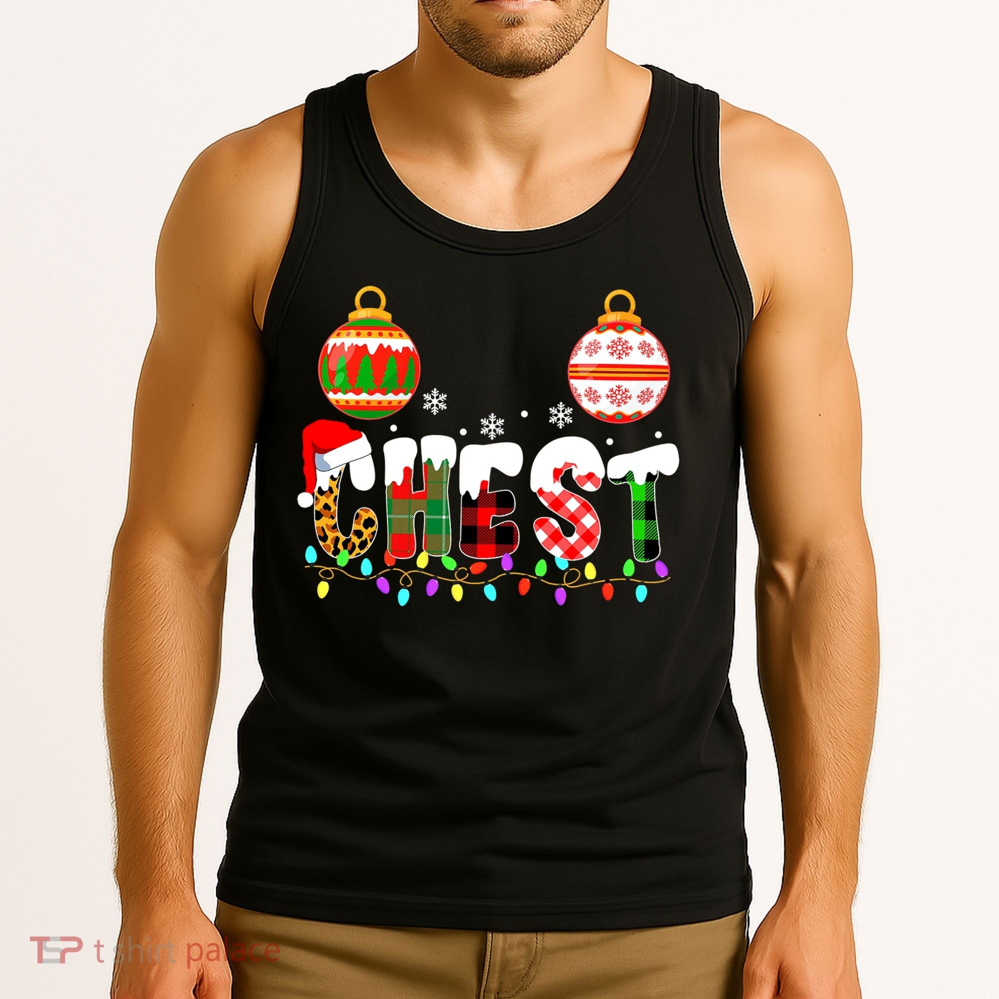 Funny Chest Nuts Couples Christmas Chestnuts Adult Matching Tank Top