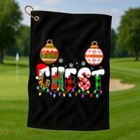 Funny Chest Nuts Couples Christmas Chestnuts Adult Matching Golf Towel thumb 1