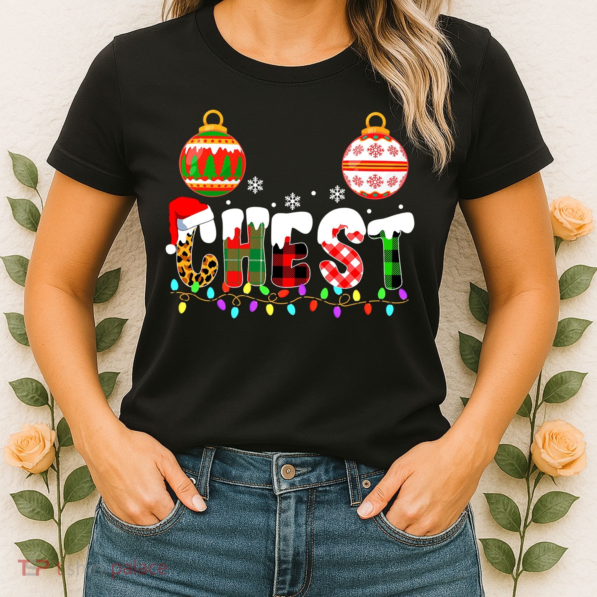 Funny Chest Nuts Couples Christmas Chestnuts Adult Matching Women's T-Shirt