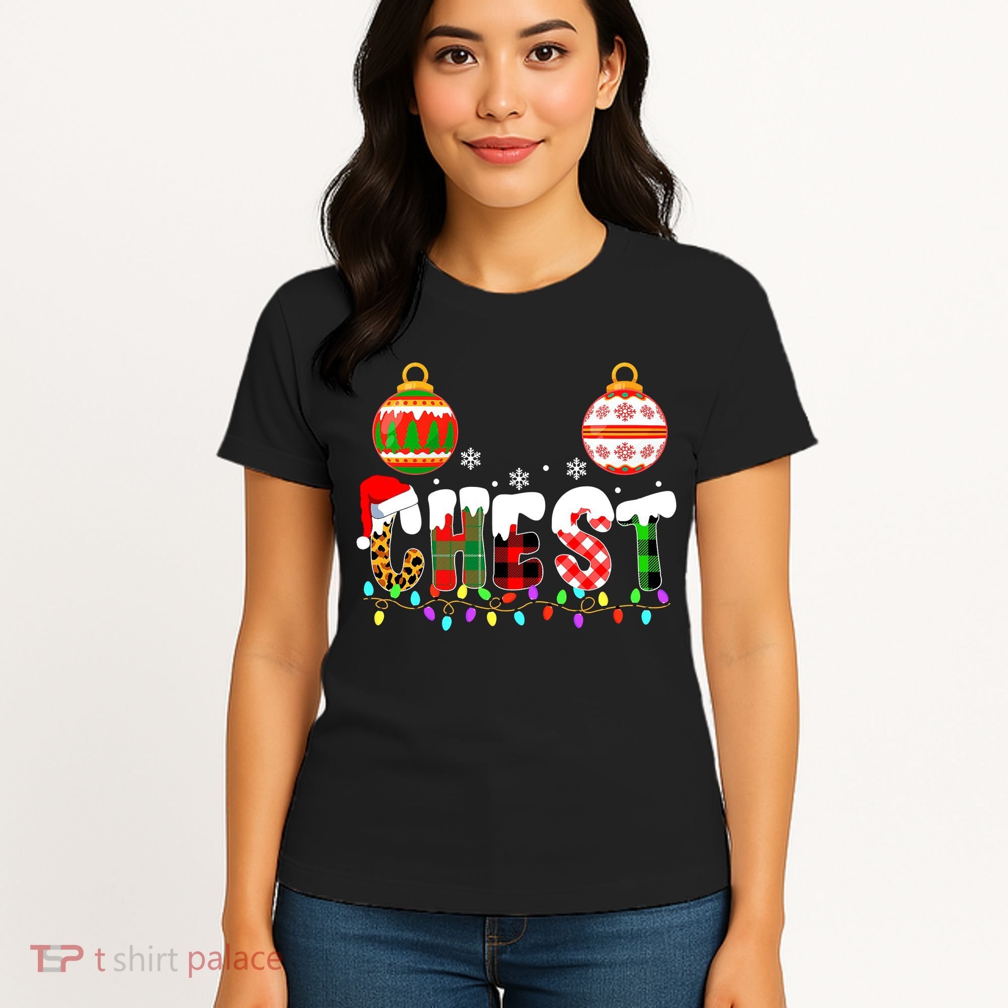 Funny Chest Nuts Couples Christmas Chestnuts Adult Matching Women's T-Shirt