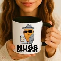 Funny Chicken Nuggets Nugs Not Drugs Coffee Mug thumb 3