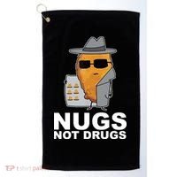 Funny Chicken Nuggets Nugs Not Drugs Golf Towel thumb 0