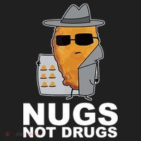Funny Chicken Nuggets Nugs Not Drugs Golf Towel thumb 3