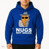 Funny Chicken Nuggets Nugs Not Drugs Hoodie thumb 2