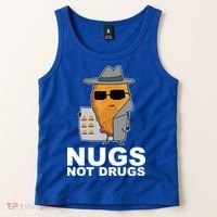 Funny Chicken Nuggets Nugs Not Drugs Tank Top thumb 2
