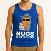 Funny Chicken Nuggets Nugs Not Drugs Tank Top thumb 3