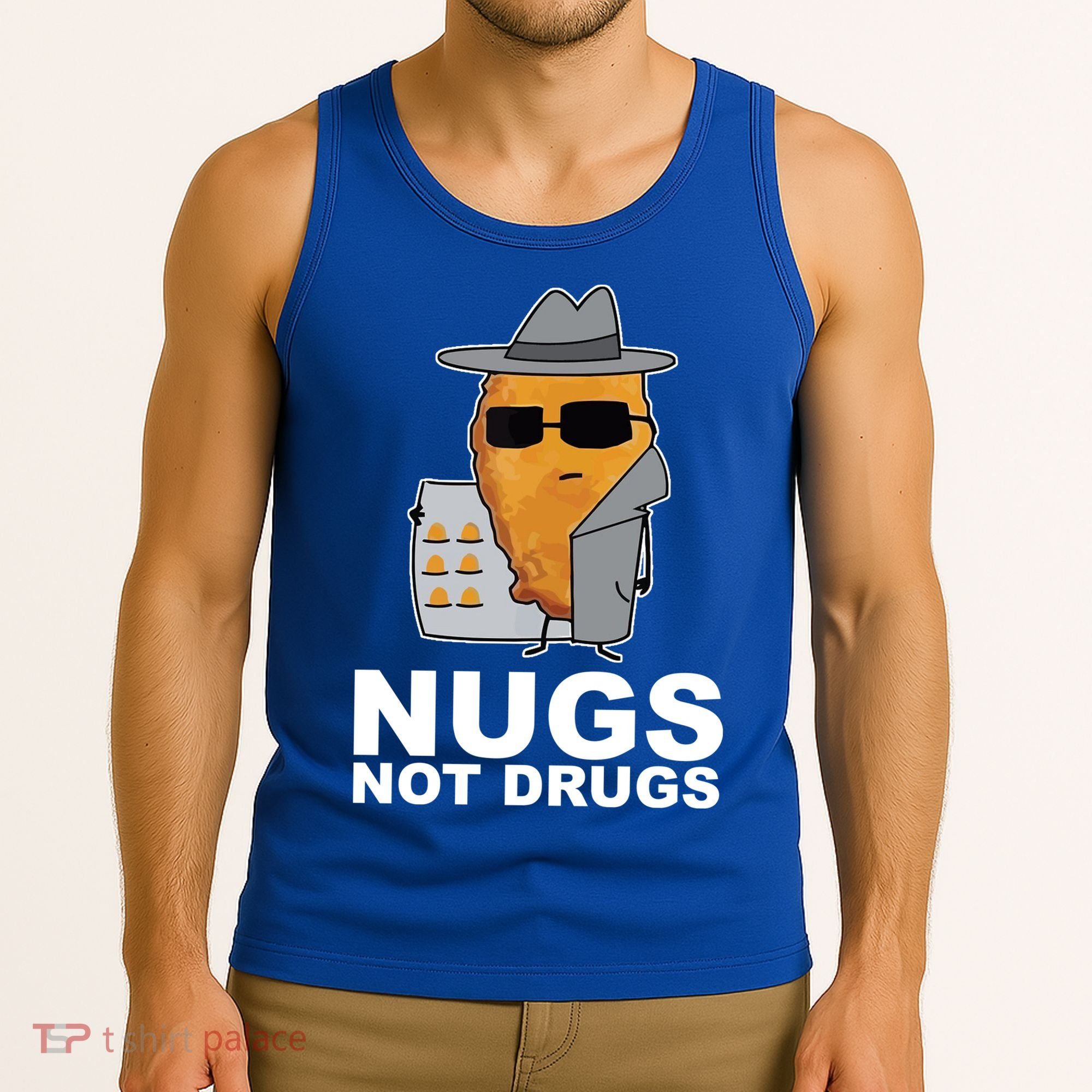 Funny Chicken Nuggets Nugs Not Drugs Tank Top