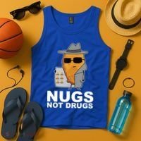 Funny Chicken Nuggets Nugs Not Drugs Tank Top thumb 4