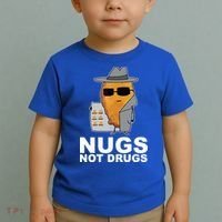 Funny Chicken Nuggets Nugs Not Drugs Toddler T-Shirt thumb 2