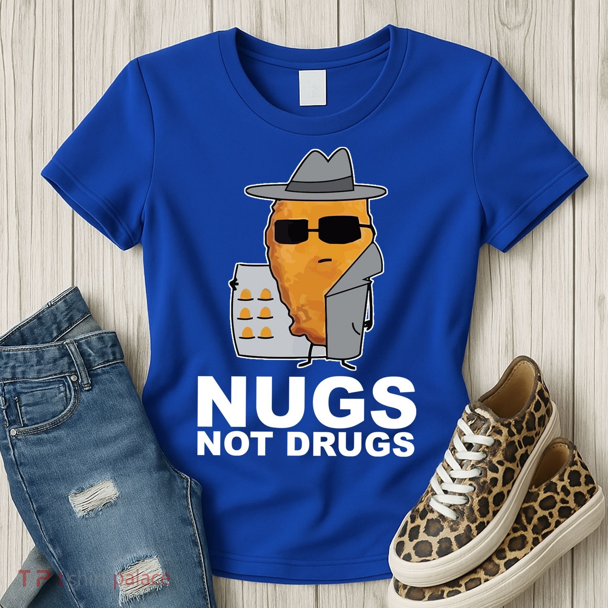 Funny Chicken Nuggets Nugs Not Drugs Women's T-Shirt
