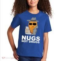 Funny Chicken Nuggets Nugs Not Drugs Kids T-Shirt thumb 2