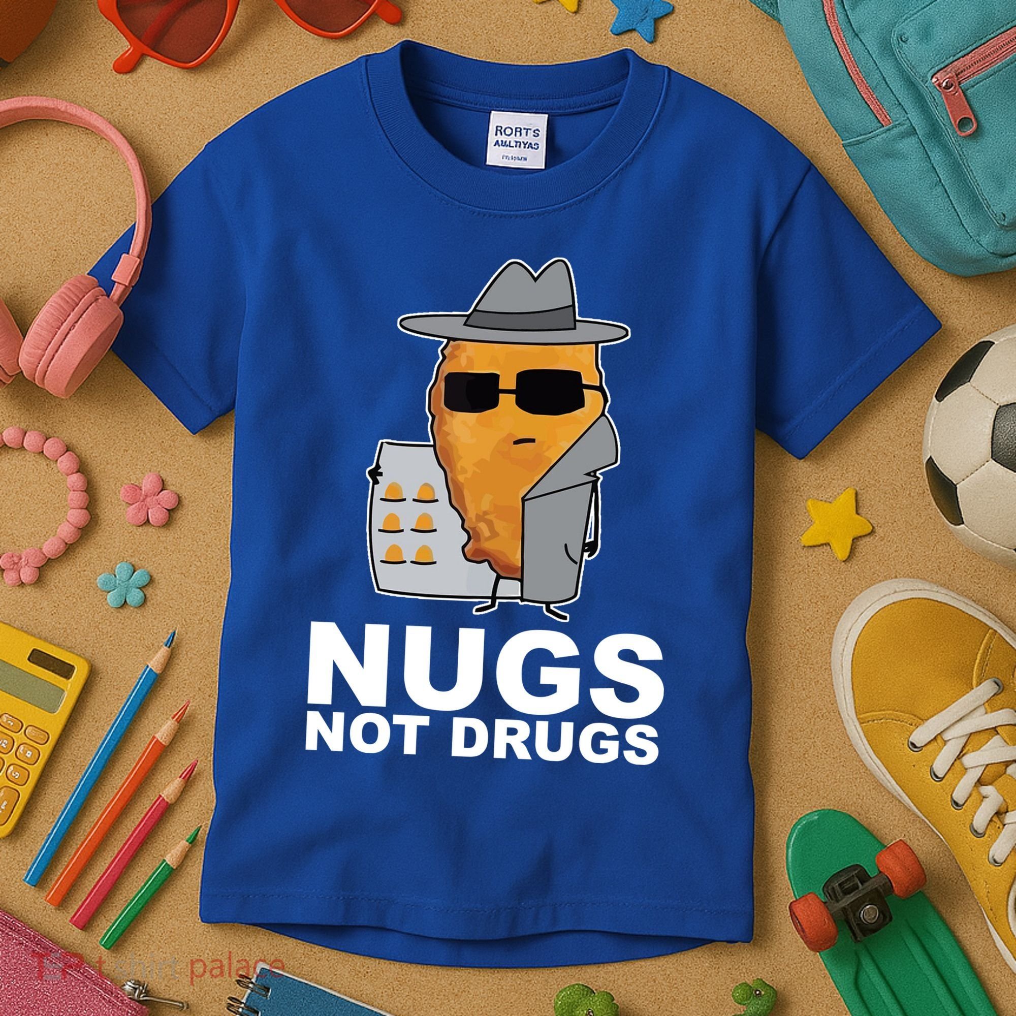 Funny Chicken Nuggets Nugs Not Drugs Kids T-Shirt