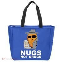 Funny Chicken Nuggets Nugs Not Drugs Tote Bag thumb 0