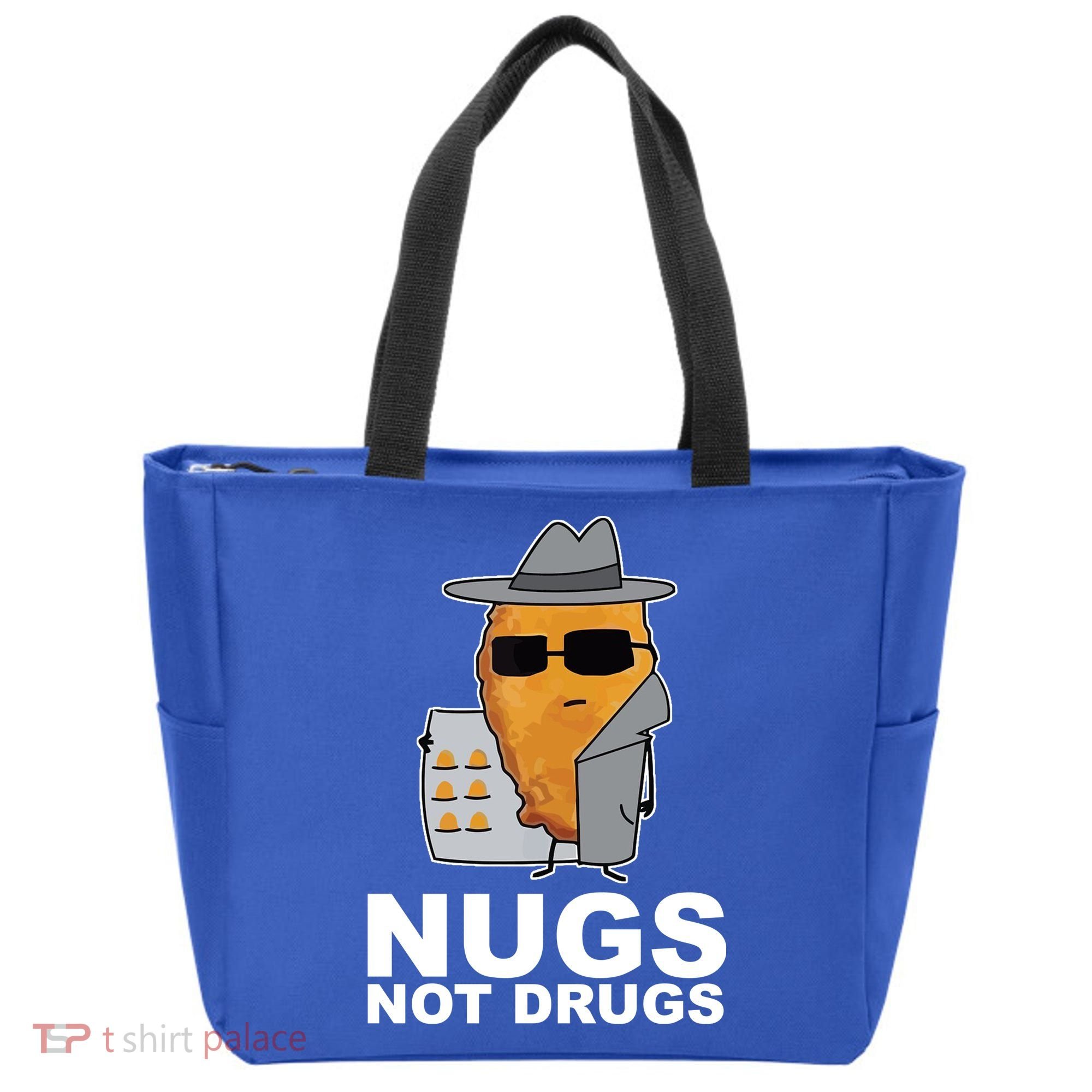 Funny Chicken Nuggets Nugs Not Drugs Tote Bag