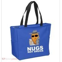Funny Chicken Nuggets Nugs Not Drugs Tote Bag thumb 2