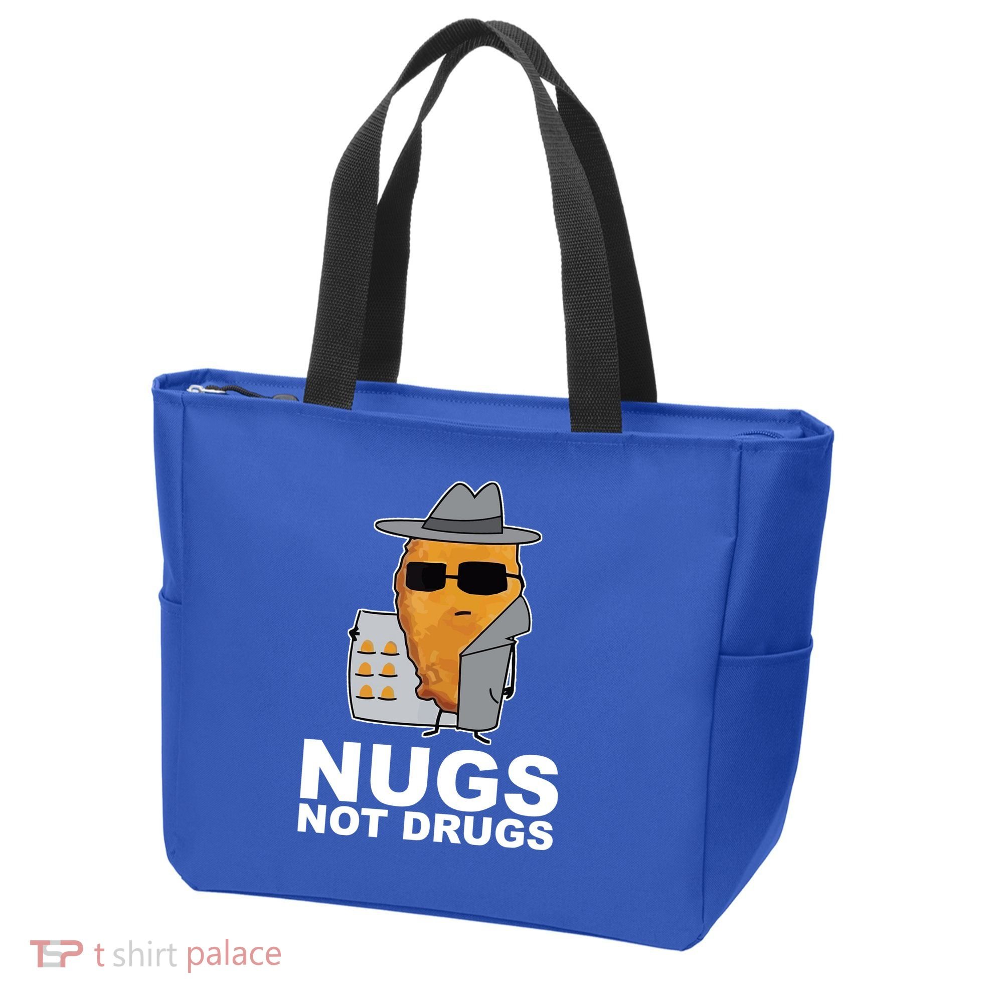 Funny Chicken Nuggets Nugs Not Drugs Tote Bag