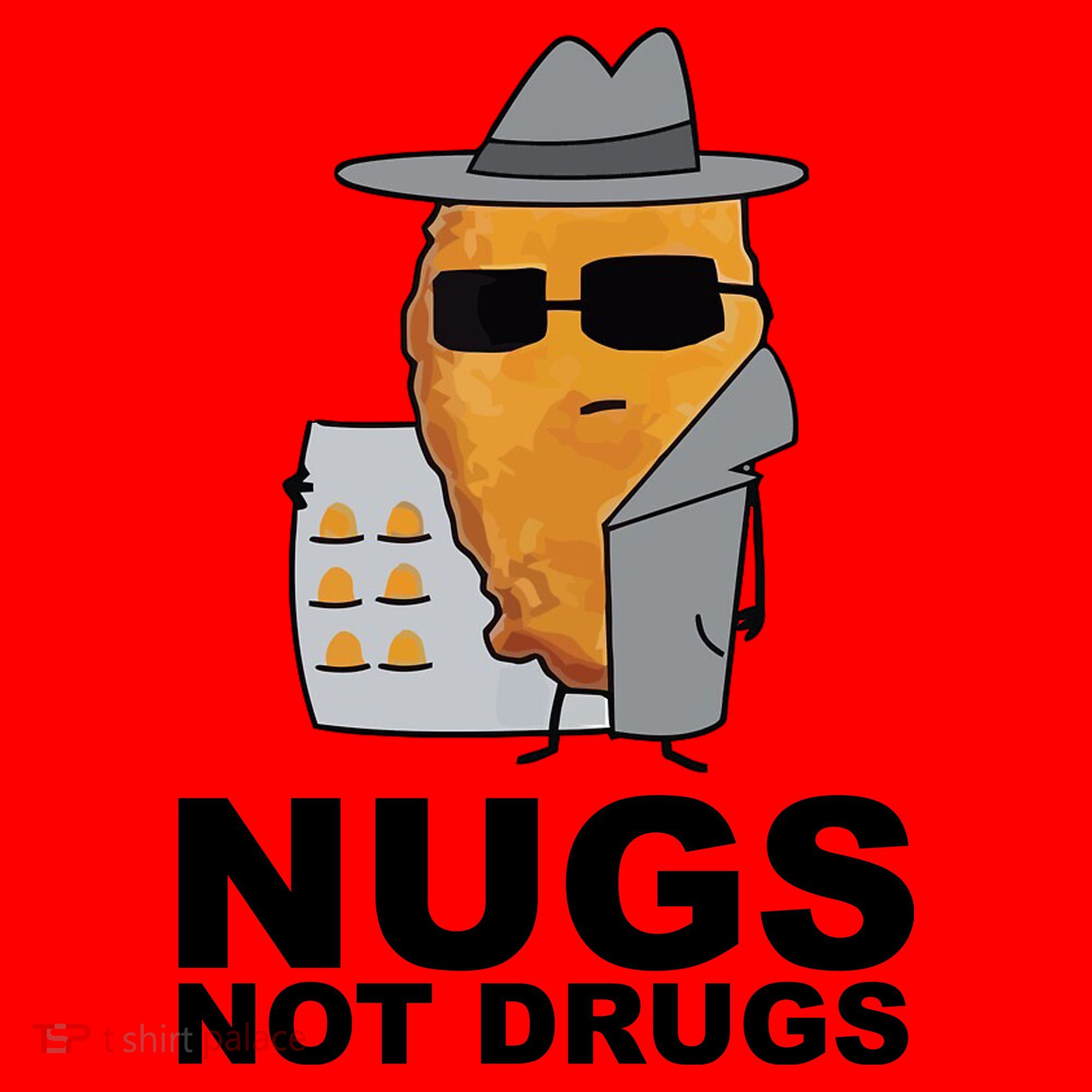 Funny Chicken Nuggets Nugs Not Drugs Santa Hat