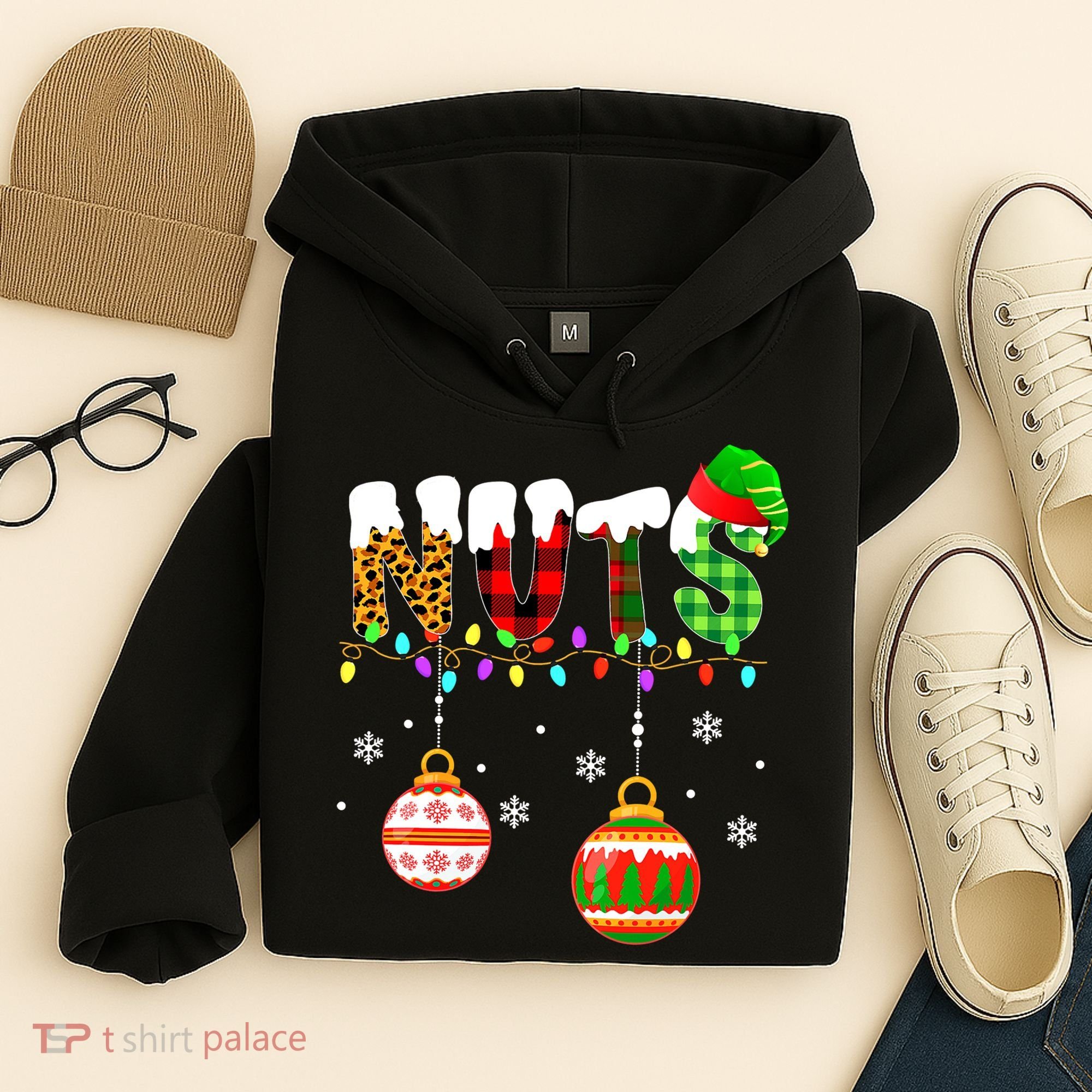 Funny Chest Nuts Couples Christmas Chestnuts Adult Matching Hoodie