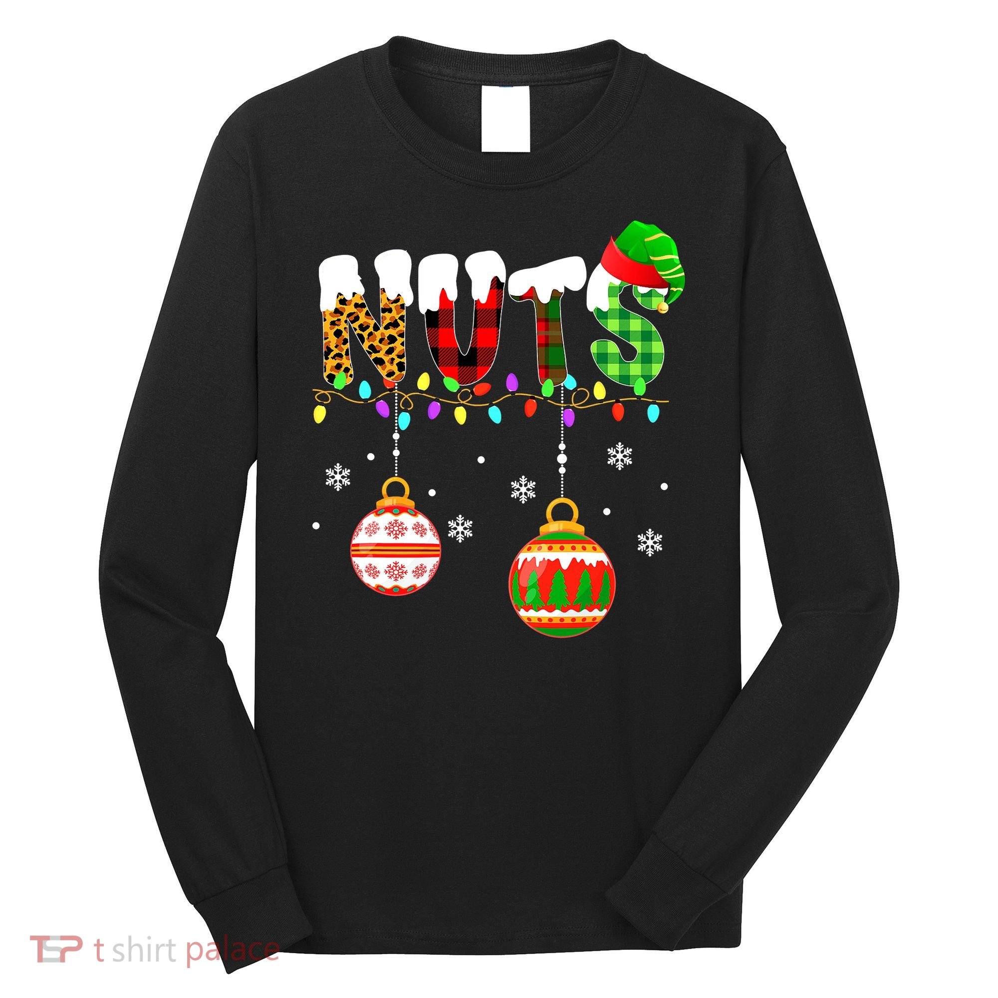 Funny Chest Nuts Couples Christmas Chestnuts Adult Matching Long Sleeve Shirt