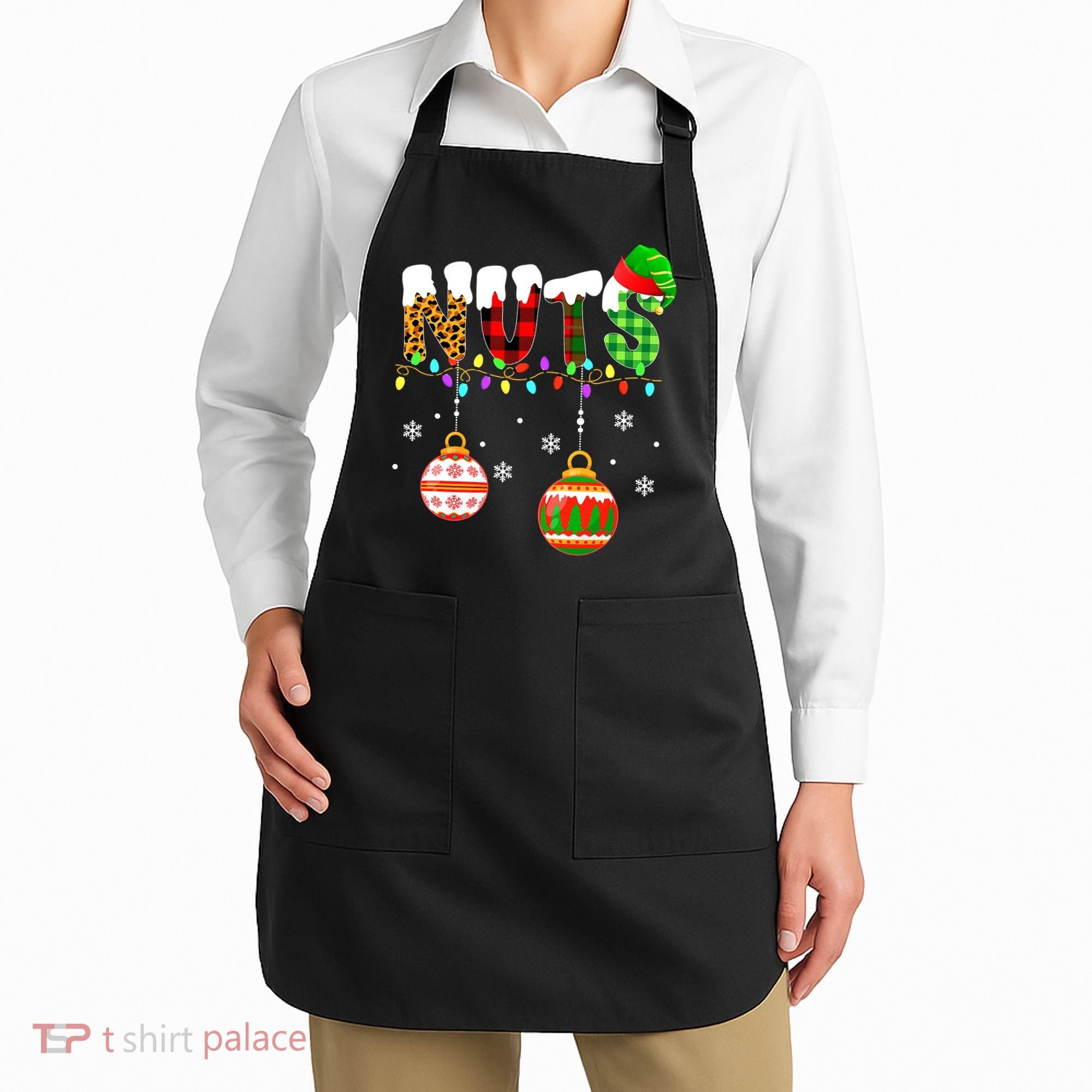 Funny Chest Nuts Couples Christmas Chestnuts Adult Matching Apron