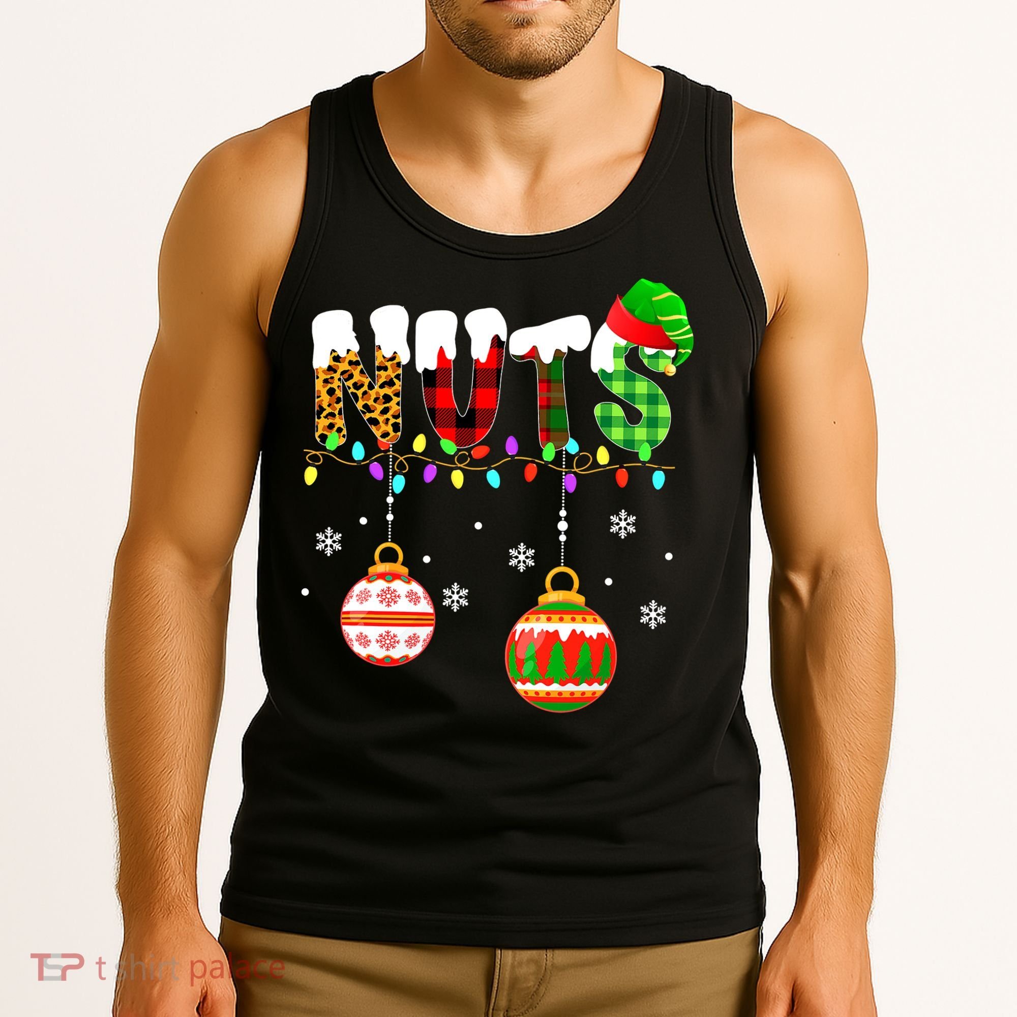 Funny Chest Nuts Couples Christmas Chestnuts Adult Matching Tank Top