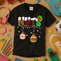 Funny Chest Nuts Couples Christmas Chestnuts Adult Matching Kids T-Shirt thumb 3
