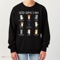 Funny Cat Ns God Says I Am Christian Cat Lover Women's Sweatshirt thumb 0