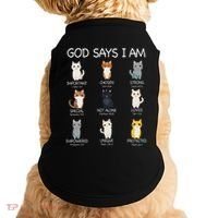 Funny Cat Ns God Says I Am Christian Cat Lover Doggie Tank thumb 0