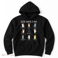 Funny Cat Ns God Says I Am Christian Cat Lover Hoodie thumb 0