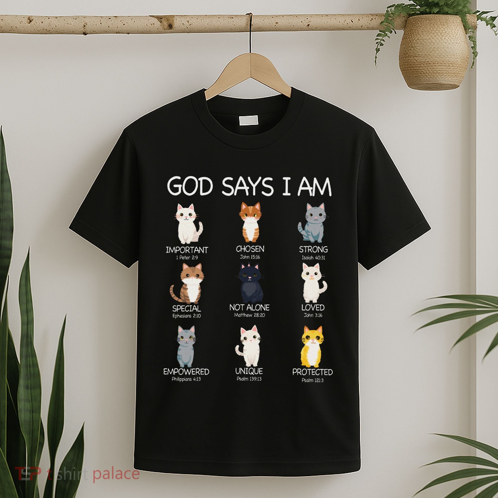 Funny Cat Ns God Says I Am Christian Cat Lover T-Shirt