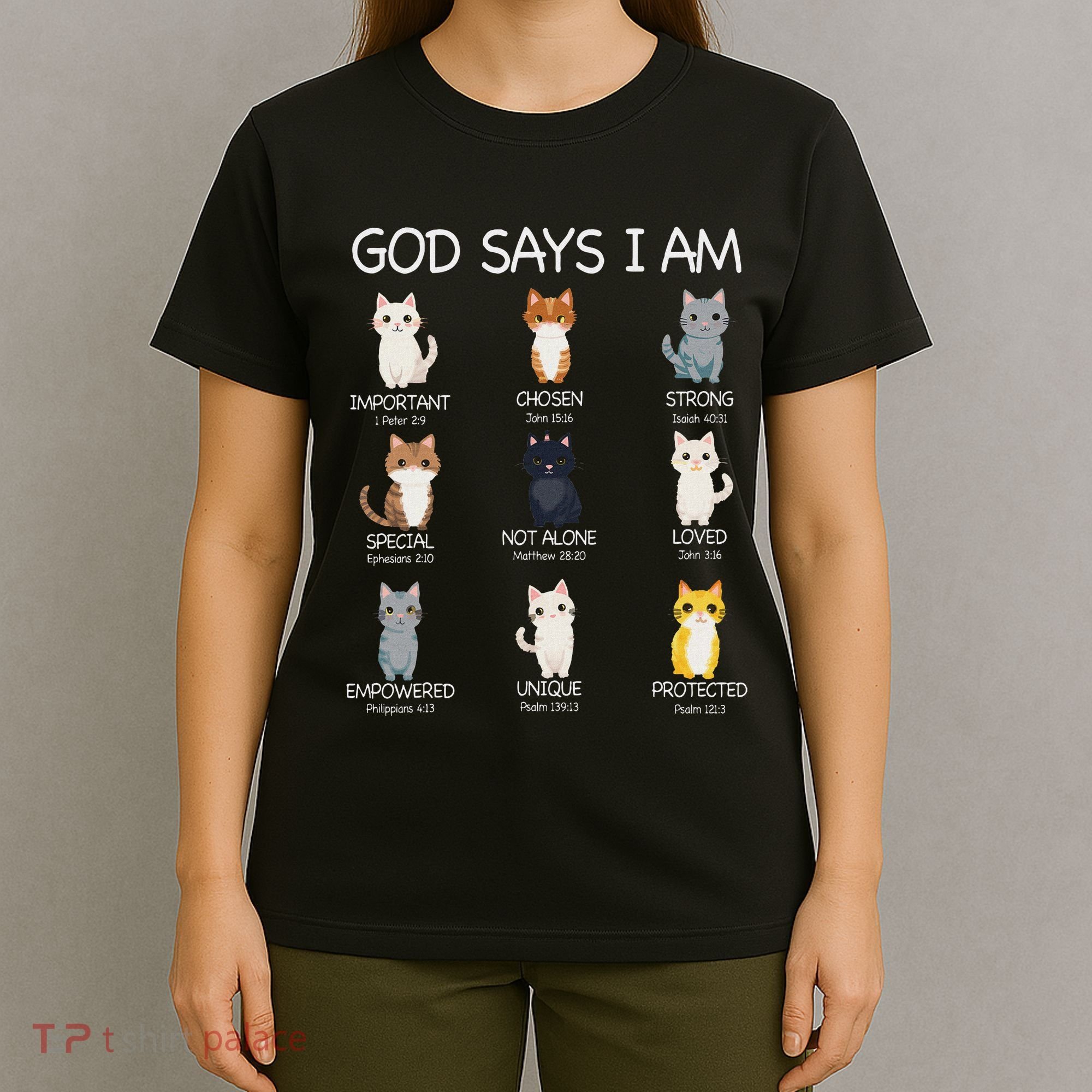 Funny Cat Ns God Says I Am Christian Cat Lover T-Shirt
