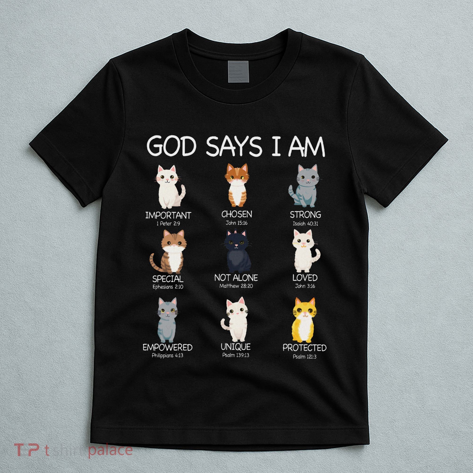 Funny Cat Ns God Says I Am Christian Cat Lover T-Shirt