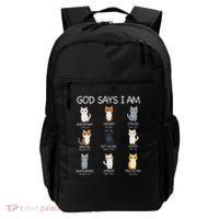 Funny Cat Ns God Says I Am Christian Cat Lover Backpack thumb 0