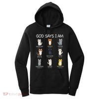 Funny Cat Ns God Says I Am Christian Cat Lover Women's Hoodie thumb 0