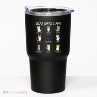 Funny Cat Ns God Says I Am Christian Cat Lover Tumbler thumb 0